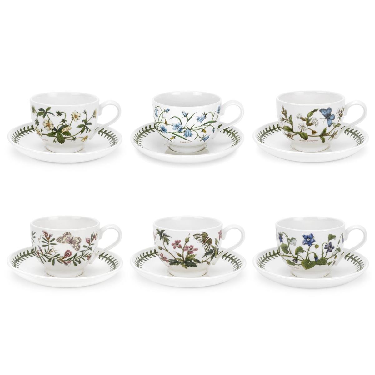 Botanic Garden Set of 6 Teacups & Saucers image number null